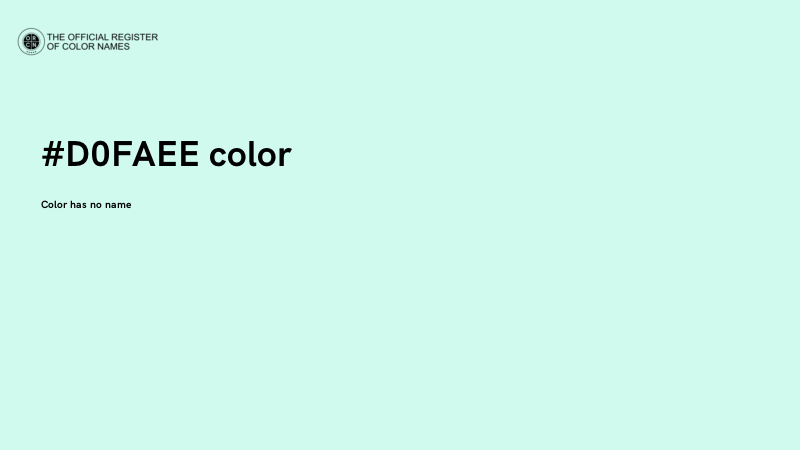 #D0FAEE color image