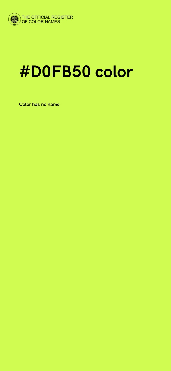 #D0FB50 color image