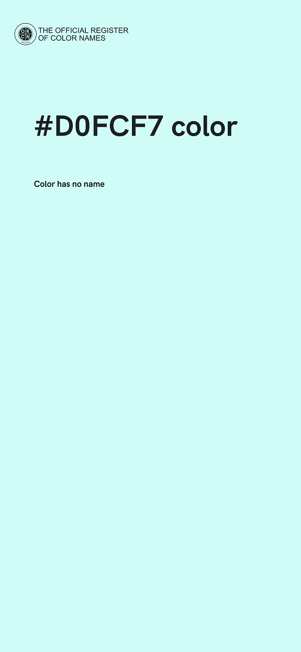 #D0FCF7 color image