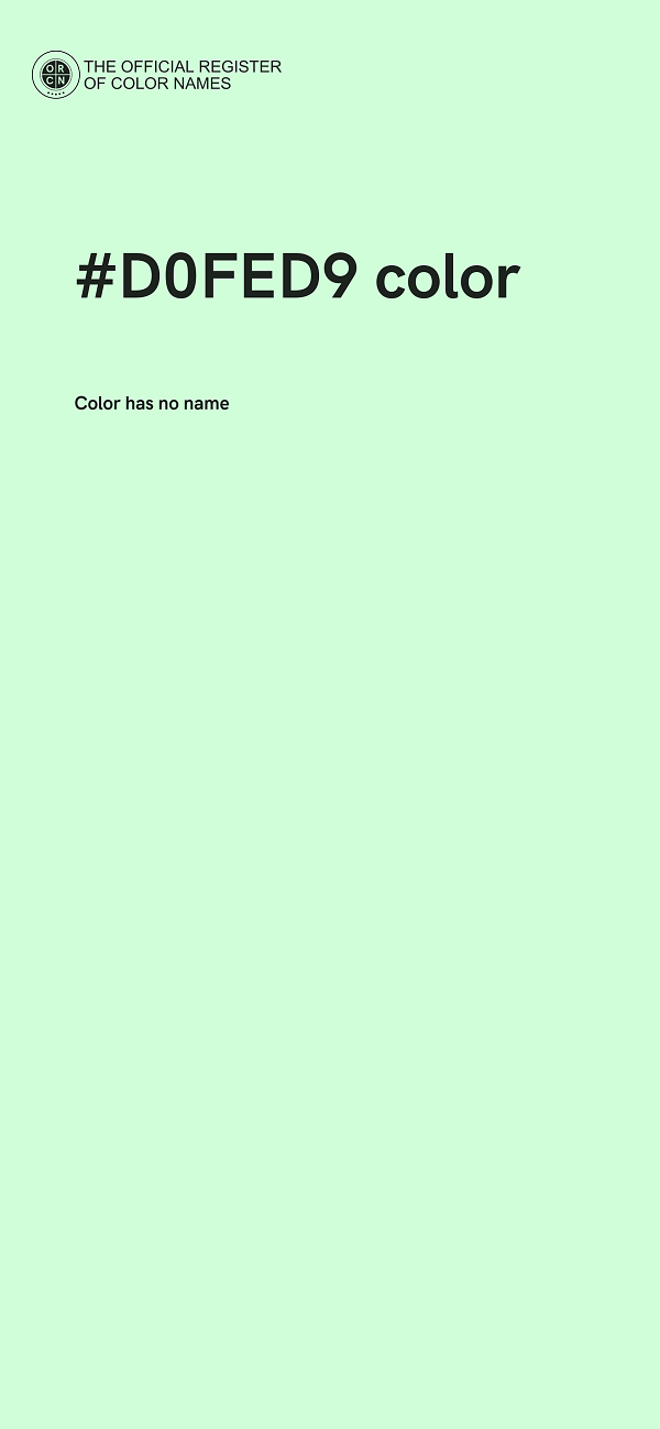 #D0FED9 color image