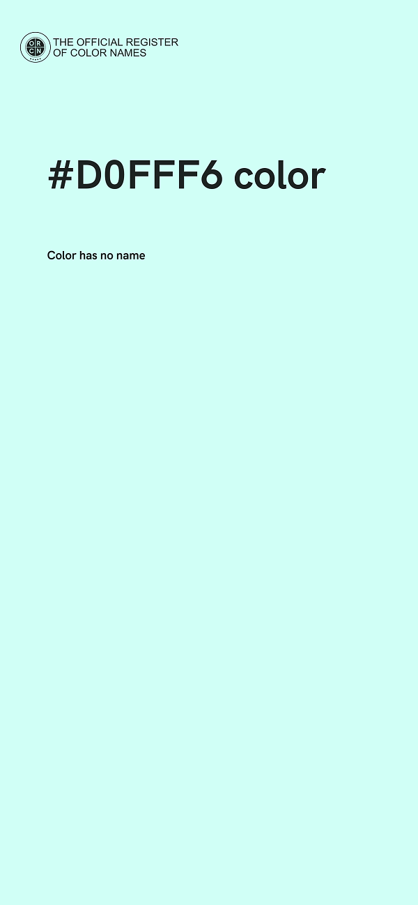 #D0FFF6 color image