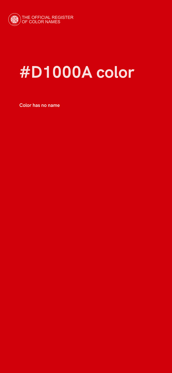 #D1000A color image