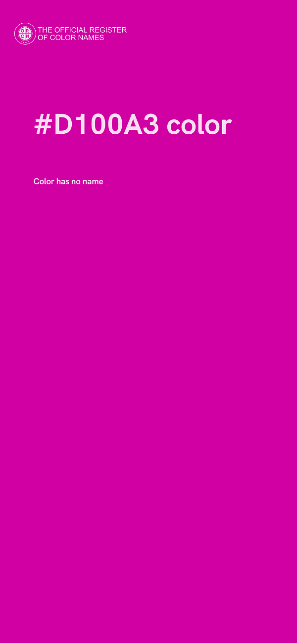 #D100A3 color image