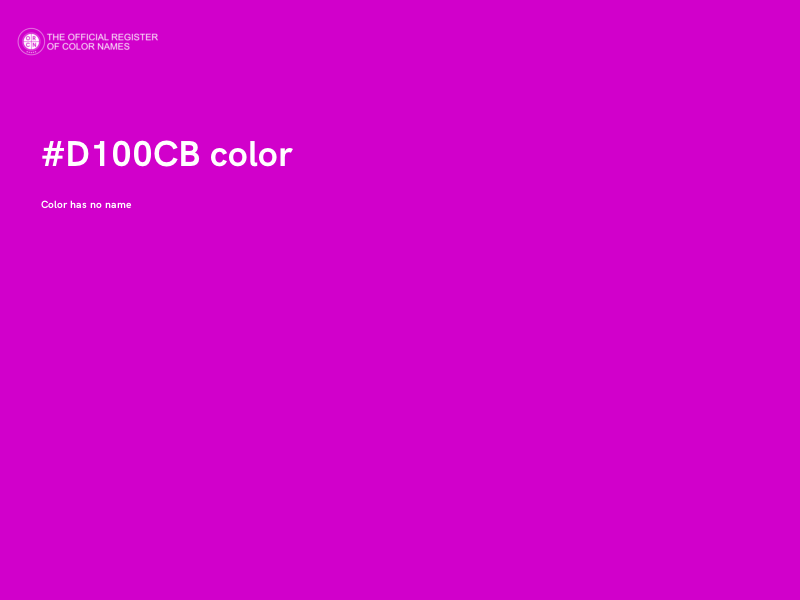 #D100CB color image