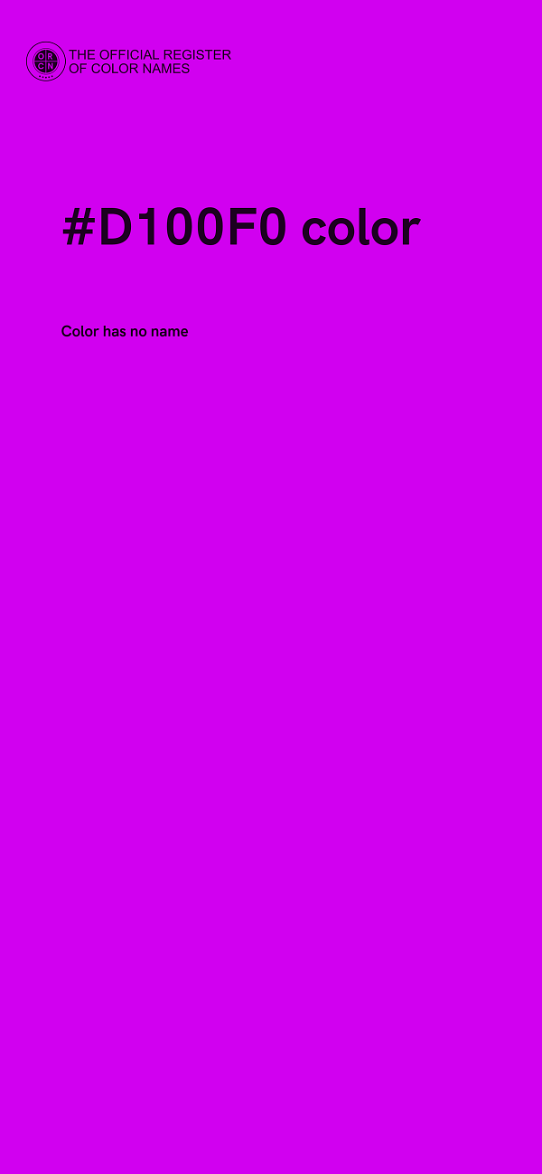 #D100F0 color image