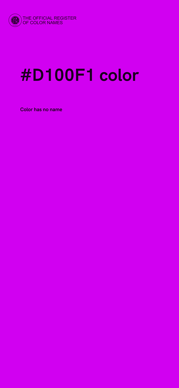#D100F1 color image