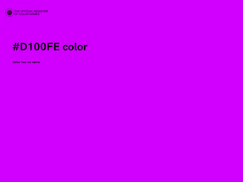 #D100FE color image