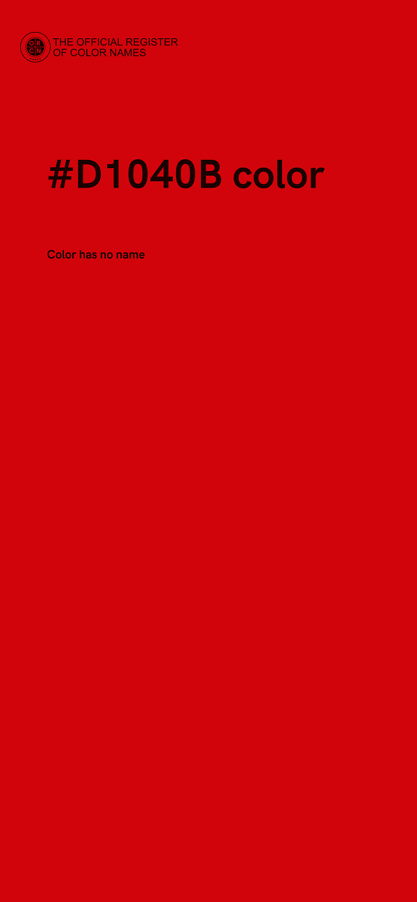 #D1040B color image