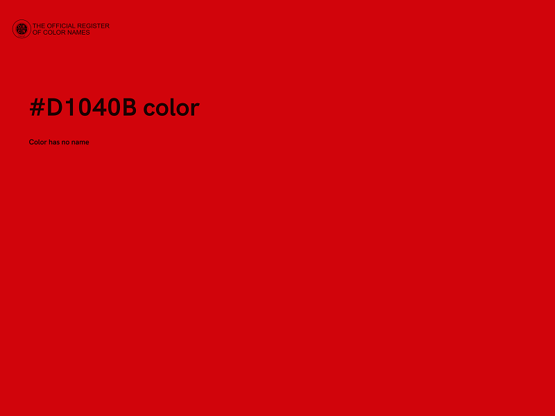#D1040B color image