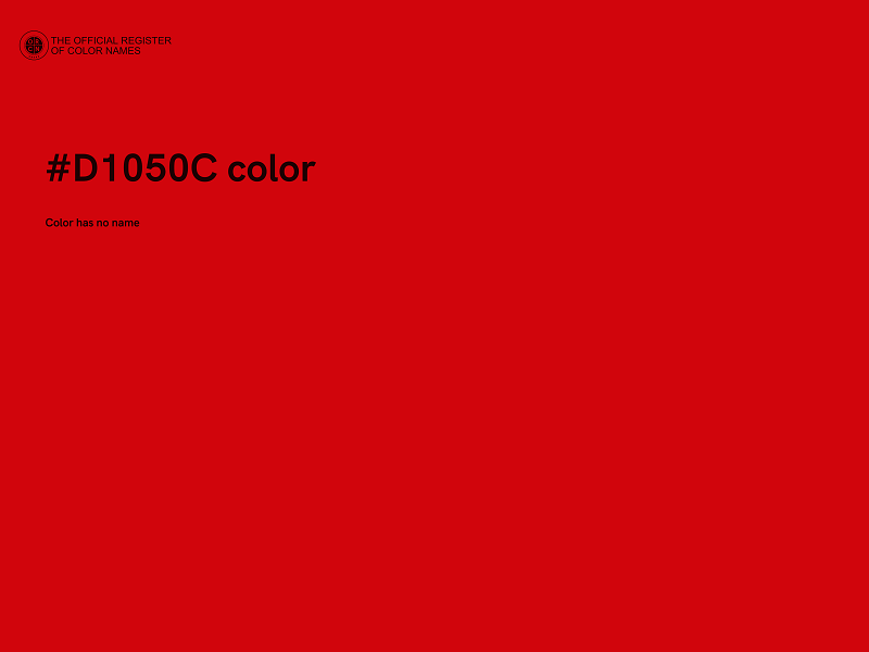 #D1050C color image