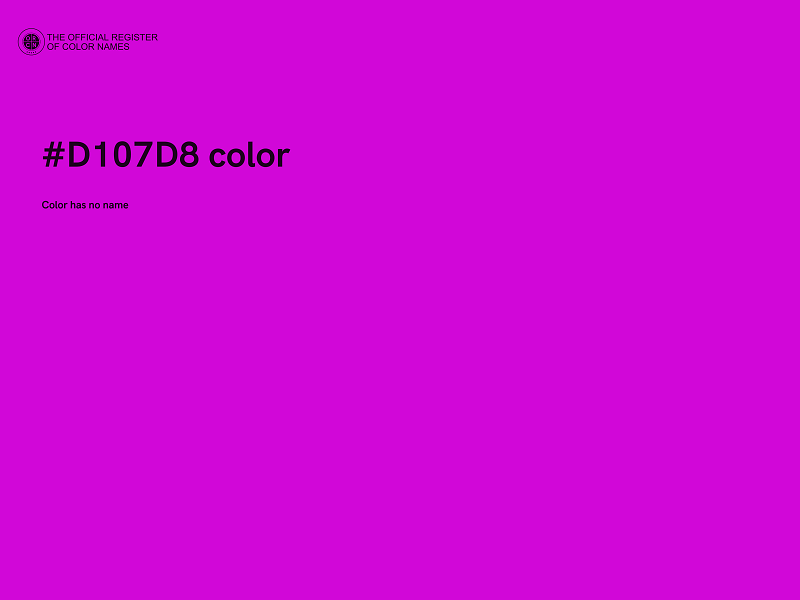 #D107D8 color image