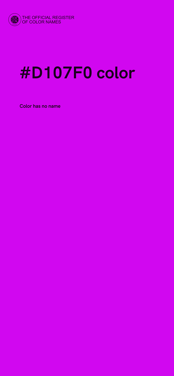 #D107F0 color image