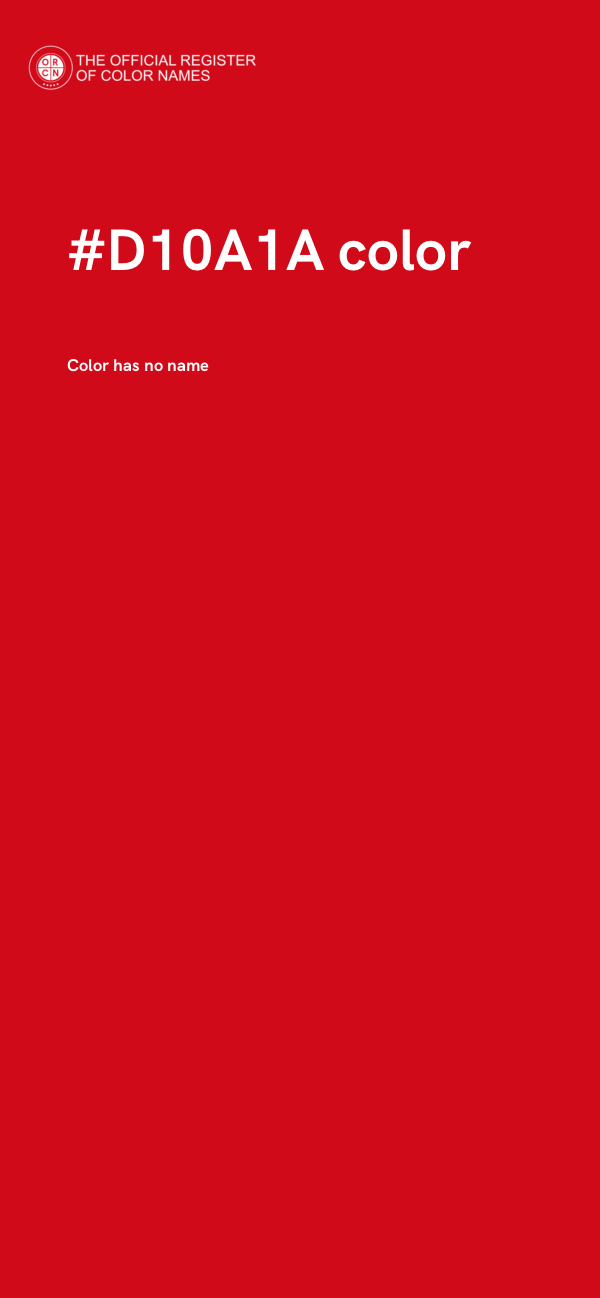 #D10A1A color image