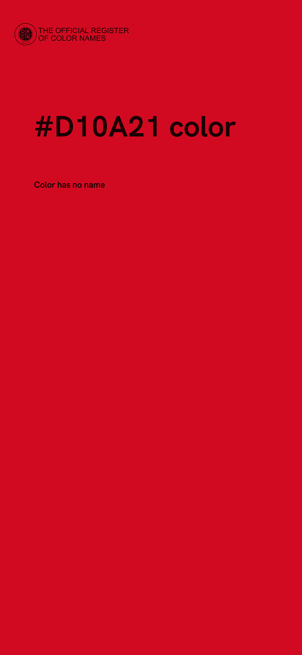#D10A21 color image