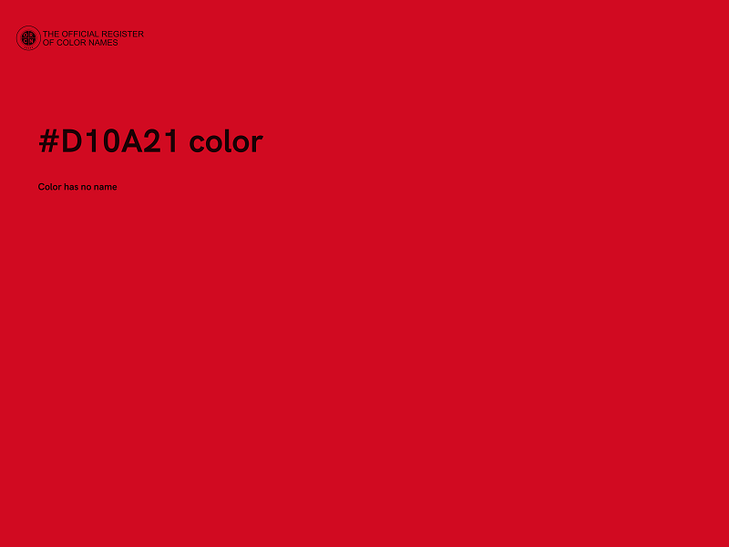 #D10A21 color image