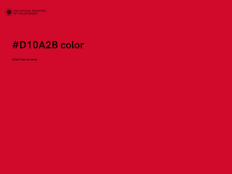 #D10A2B color image