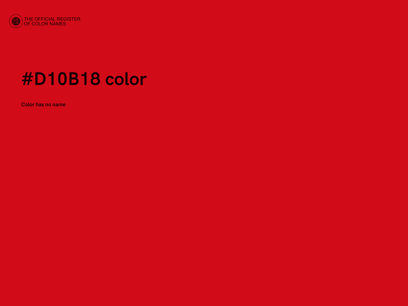 #D10B18 color image