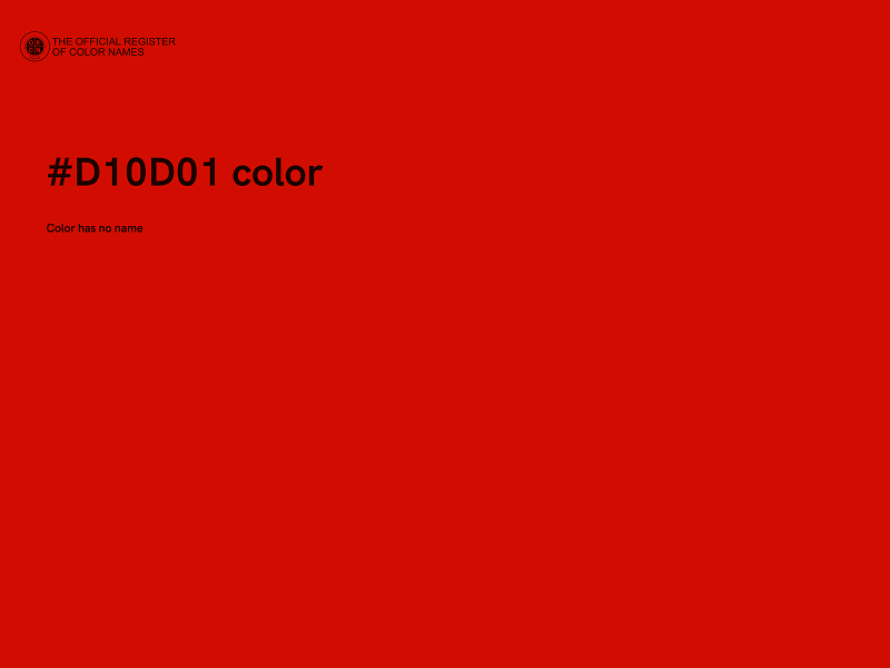 #D10D01 color image