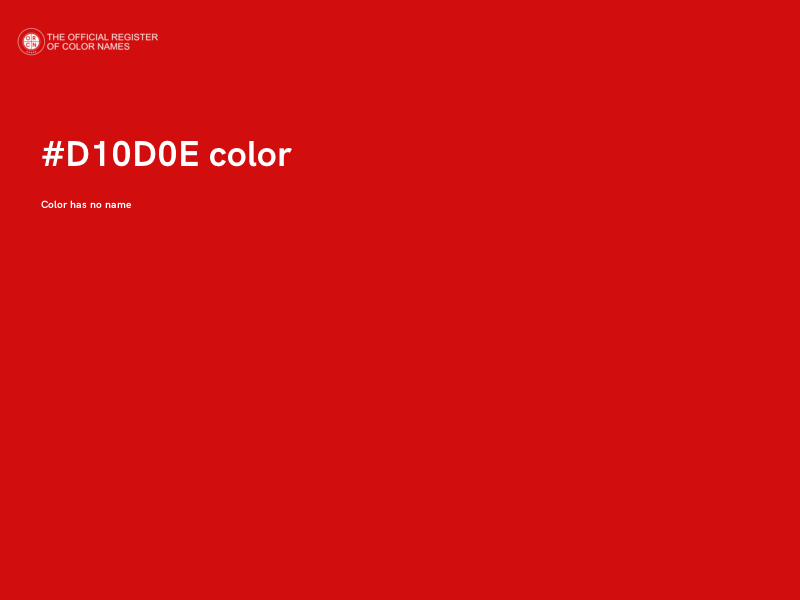 #D10D0E color image
