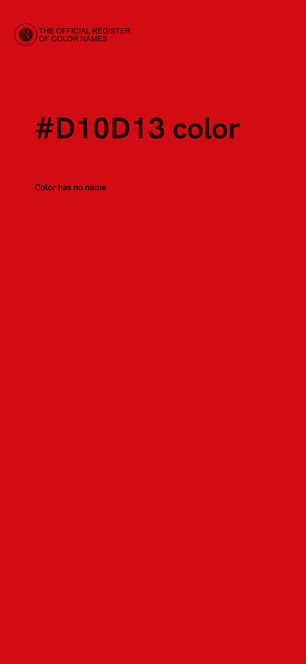 #D10D13 color image