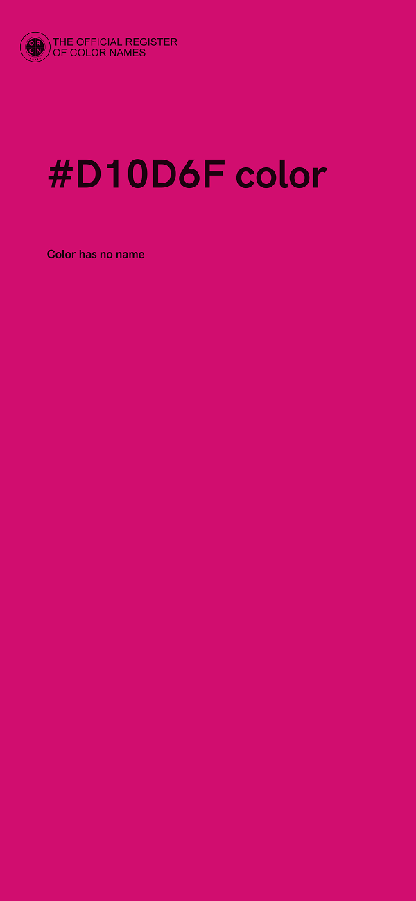#D10D6F color image