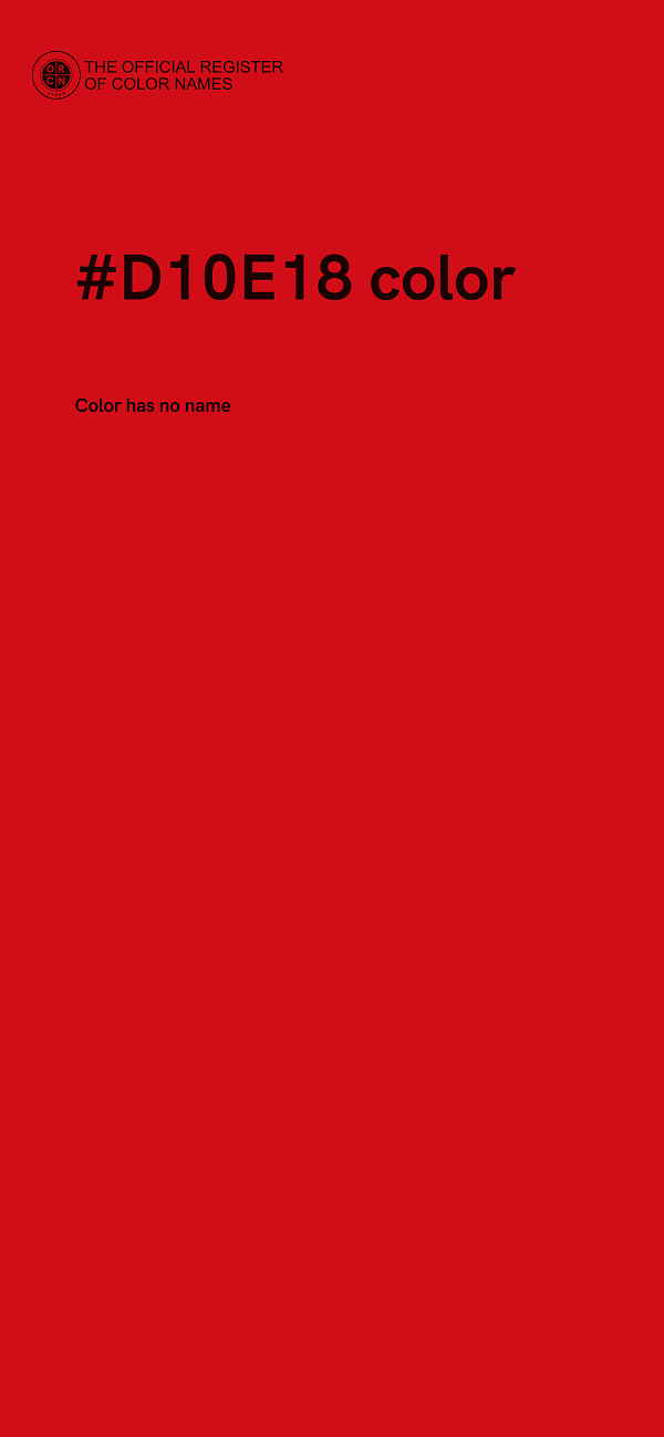 #D10E18 color image