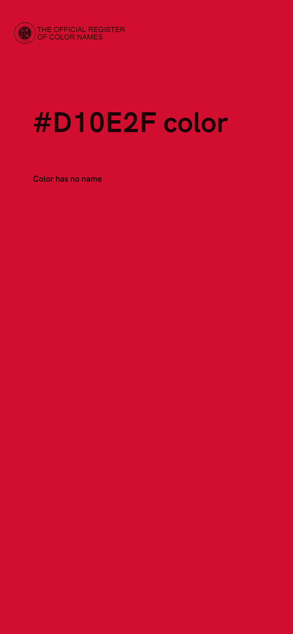#D10E2F color image