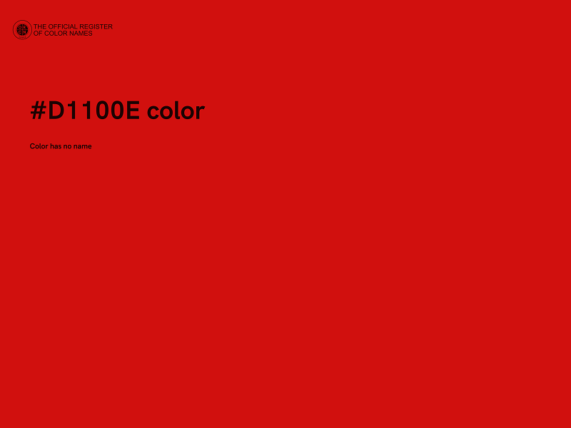 #D1100E color image