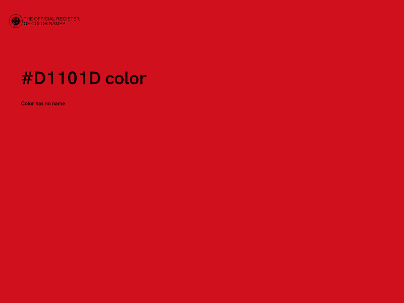 #D1101D color image