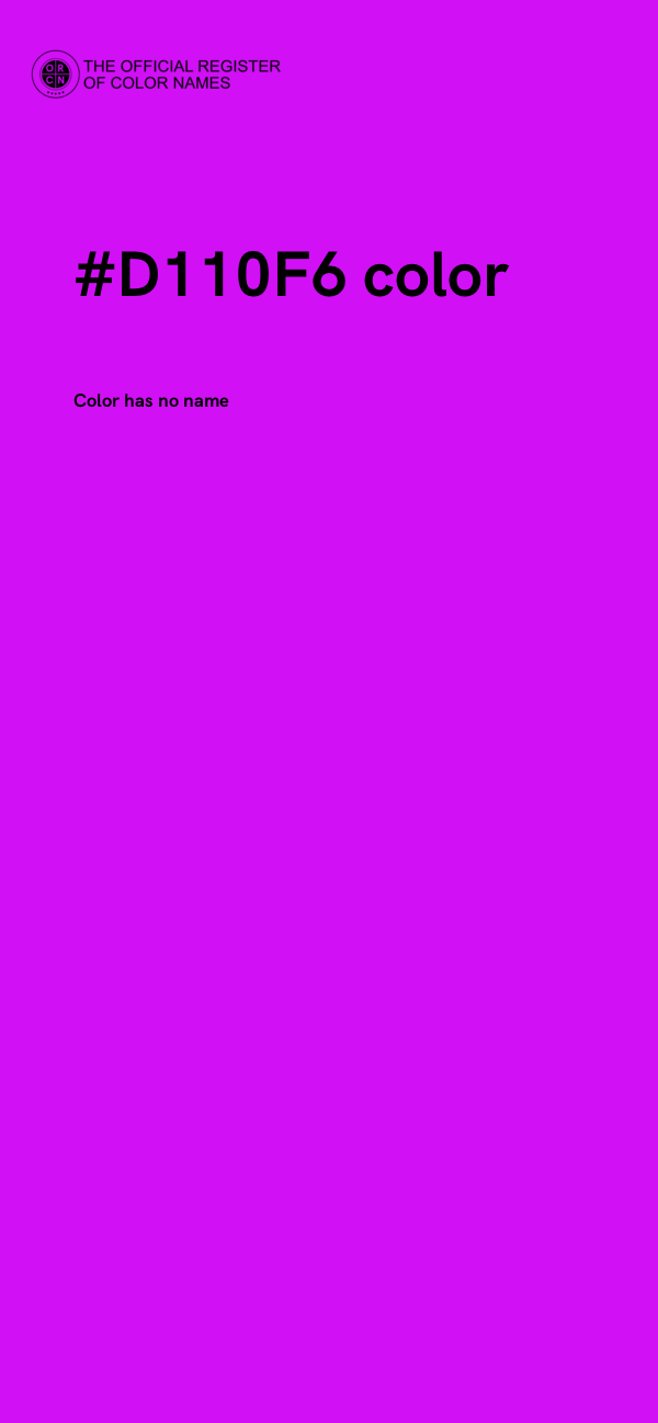 #D110F6 color image