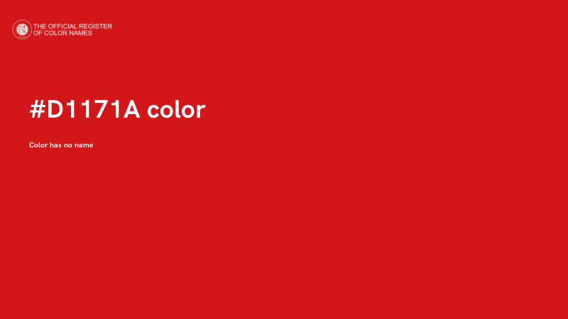 #D1171A color image