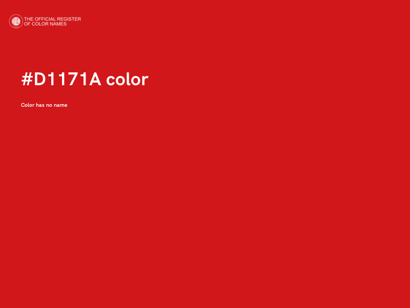 #D1171A color image