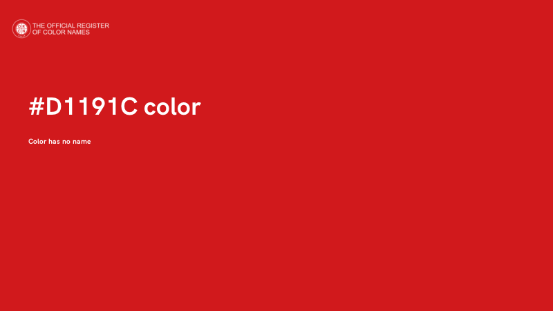 #D1191C color image