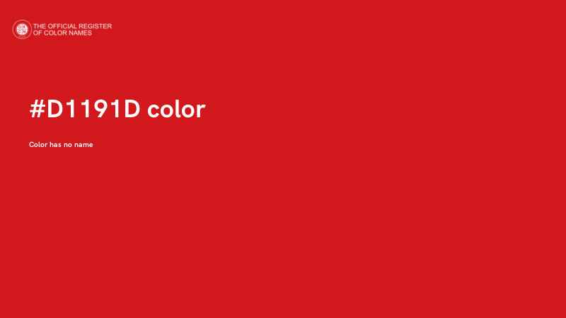 #D1191D color image