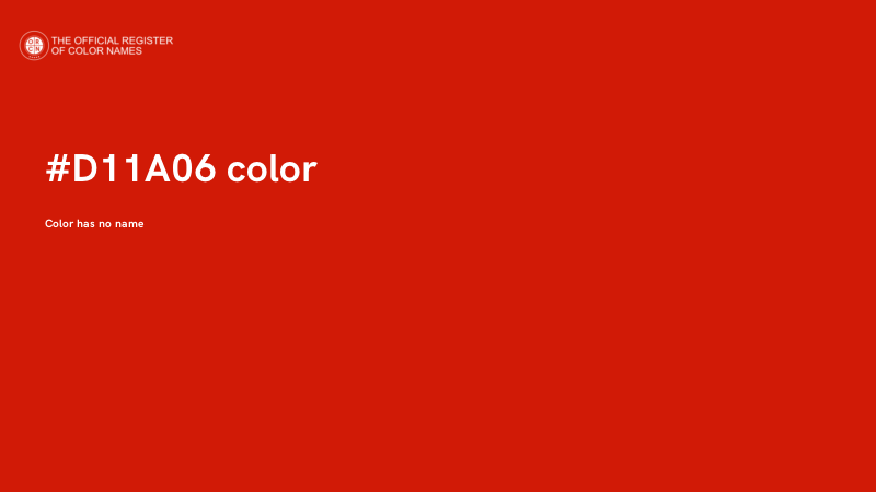 #D11A06 color image