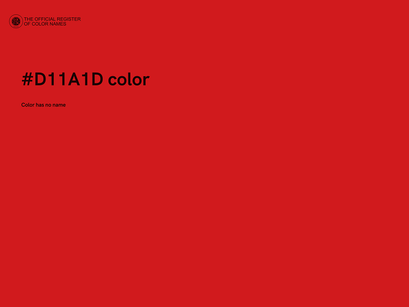 #D11A1D color image