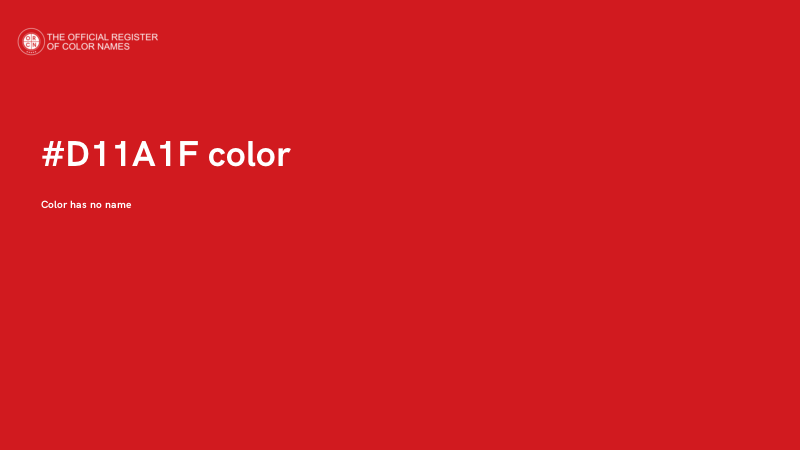 #D11A1F color image