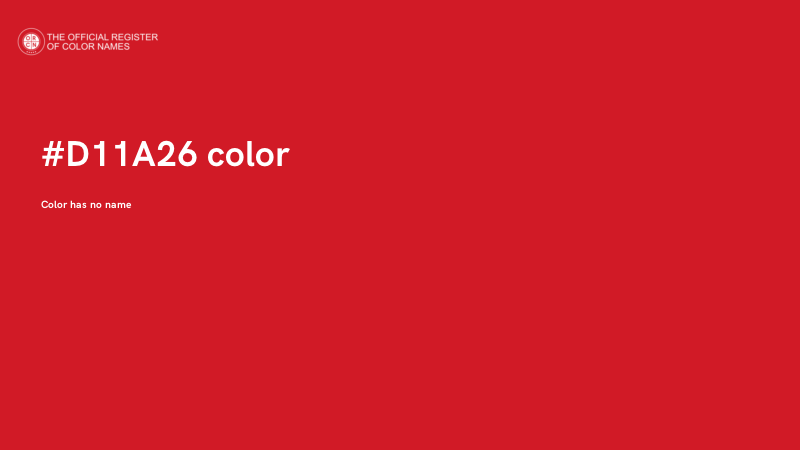 #D11A26 color image