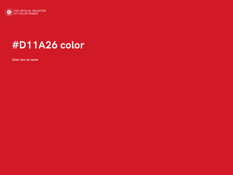 #D11A26 color image