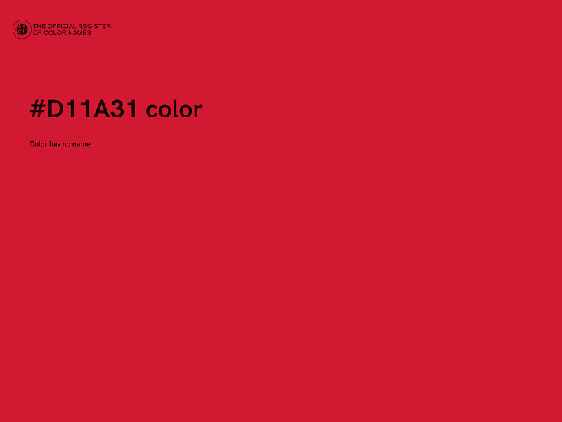 #D11A31 color image