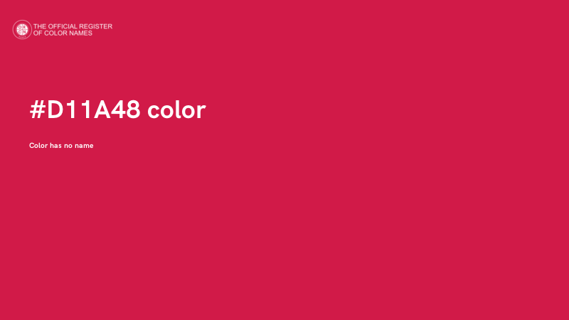 #D11A48 color image