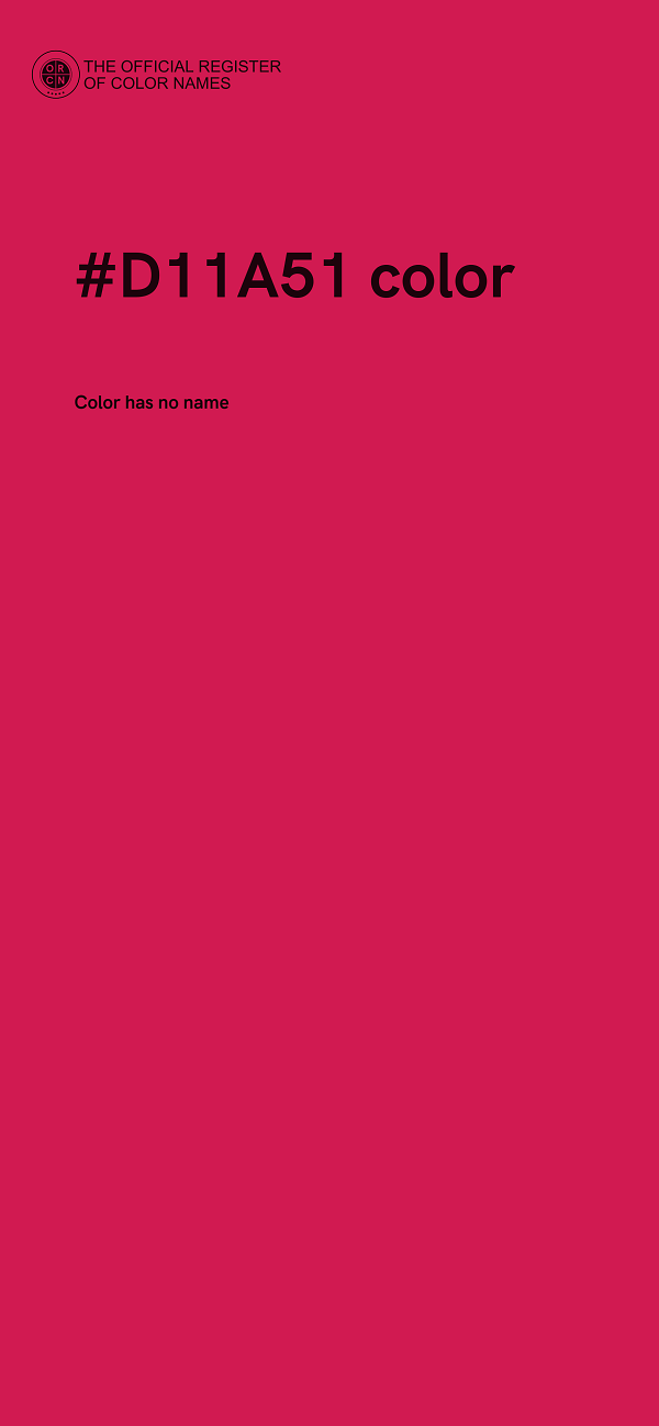 #D11A51 color image