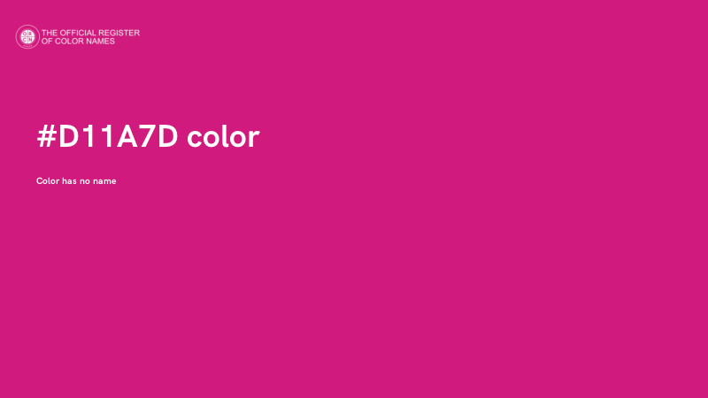 #D11A7D color image