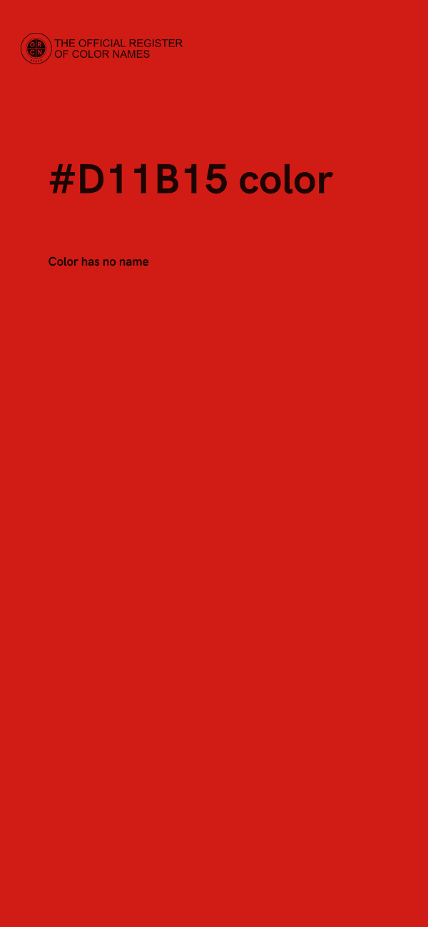 #D11B15 color image