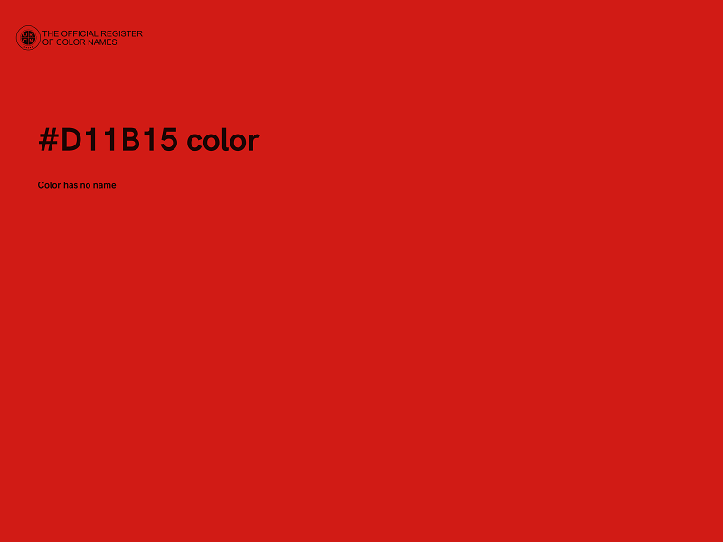 #D11B15 color image