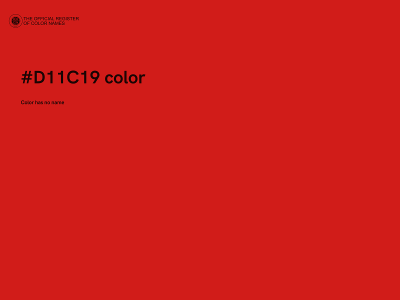 #D11C19 color image