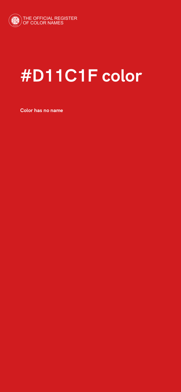 #D11C1F color image