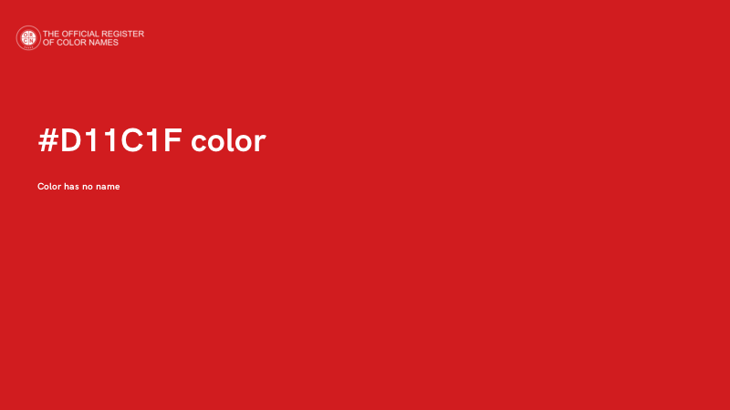 #D11C1F color image