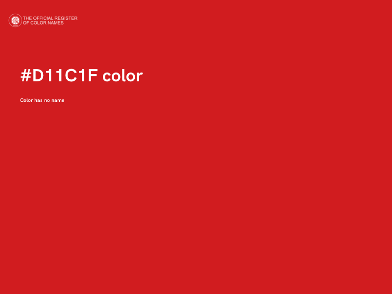 #D11C1F color image