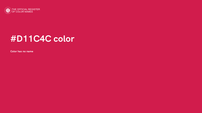 #D11C4C color image